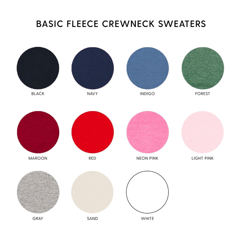Bouquet Style - Happiness is Being a GLAMMA - BASIC FLEECE CREWNECK