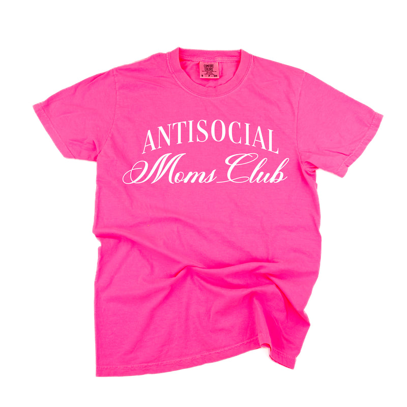 Text Only - Antisocial Moms Club - SHORT SLEEVE COMFORT COLORS TEE