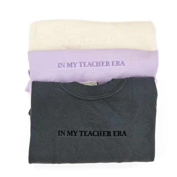 Embroidered Short Sleeve Comfort Colors Tee - In My Teacher Era