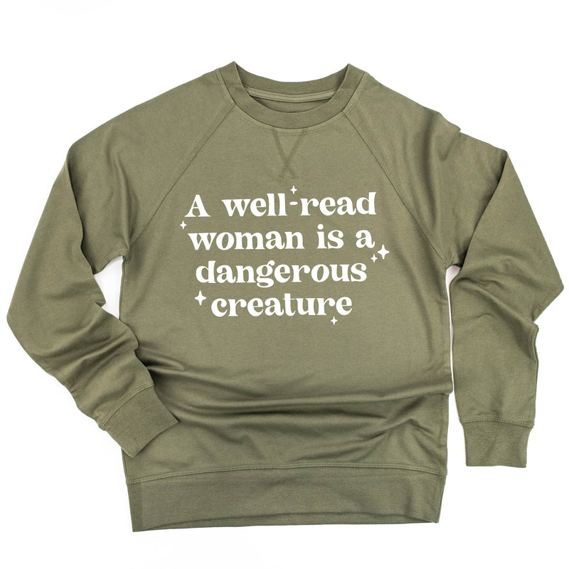 A Well-Read Woman Is A Dangerous Creature - Lightweight Pullover Sweater