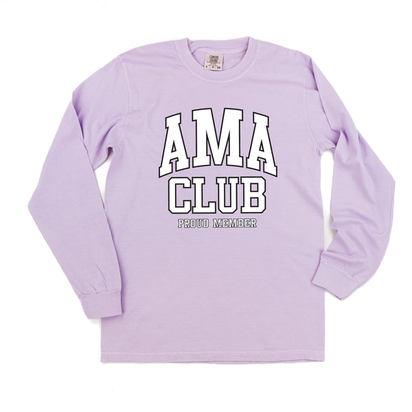 Varsity Style - AMA Club - Proud Member - LONG SLEEVE COMFORT COLORS TEE