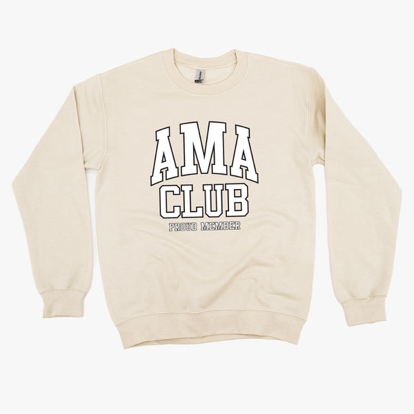 Varsity Style - AMA Club - Proud Member - BASIC FLEECE CREWNECK