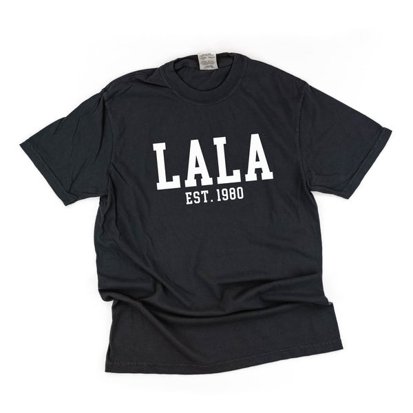 Lala - EST. (Select Your Year) - SHORT SLEEVE COMFORT COLORS TEE