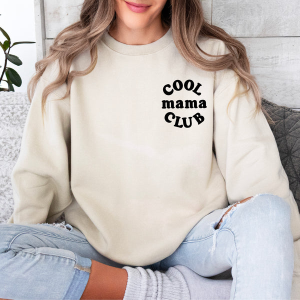 COOL Mama CLUB - Pocket Design - BASIC FLEECE CREWNECK