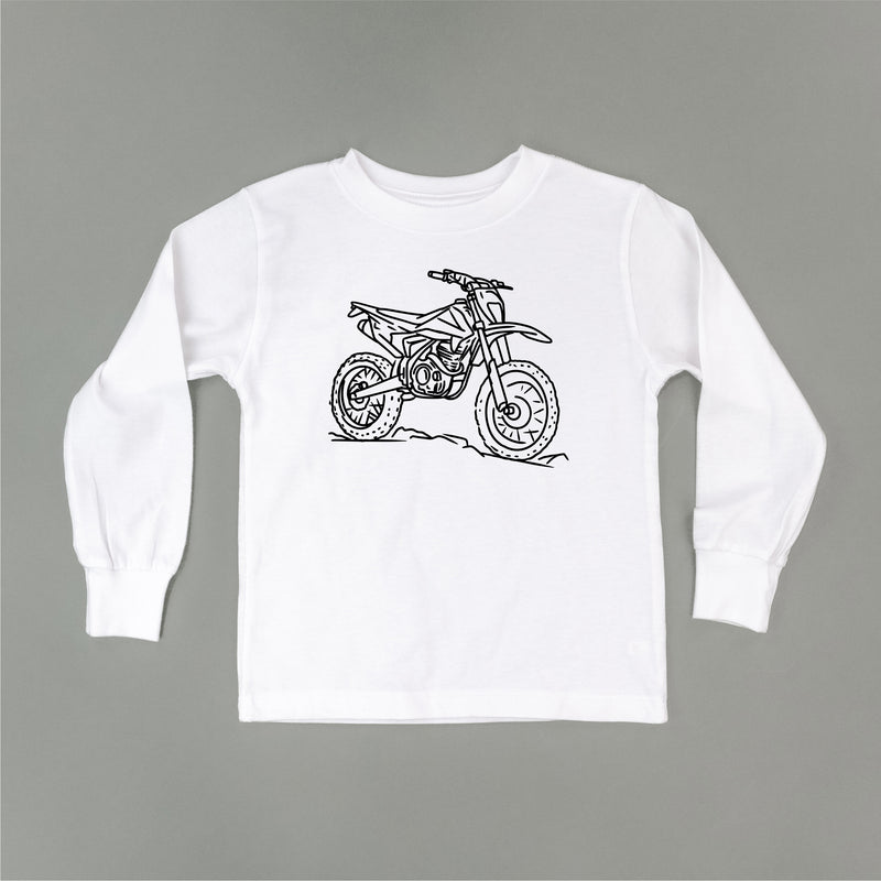 DIRT BIKE - Minimalist Design - Long Sleeve Child Shirt