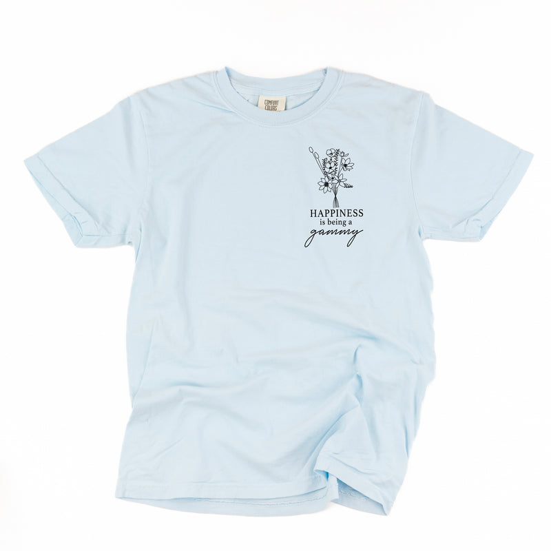 Bouquet Style - Happiness is Being a GAMMY - SHORT SLEEVE COMFORT COLORS TEE