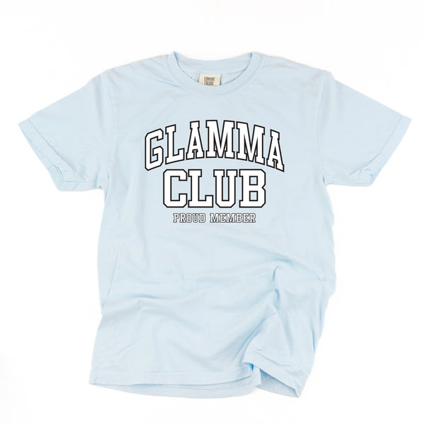 Varsity Style - GLAMMA Club - Proud Member - SHORT SLEEVE COMFORT COLORS TEE