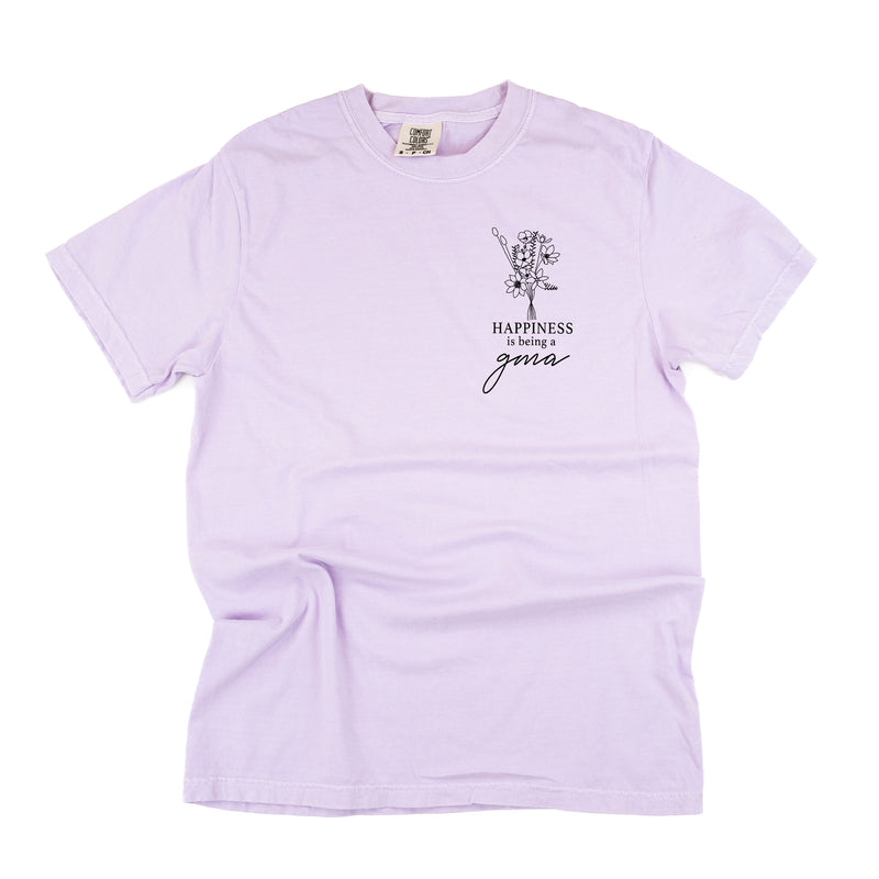 Bouquet Style - Happiness is Being a GMA - SHORT SLEEVE COMFORT COLORS TEE