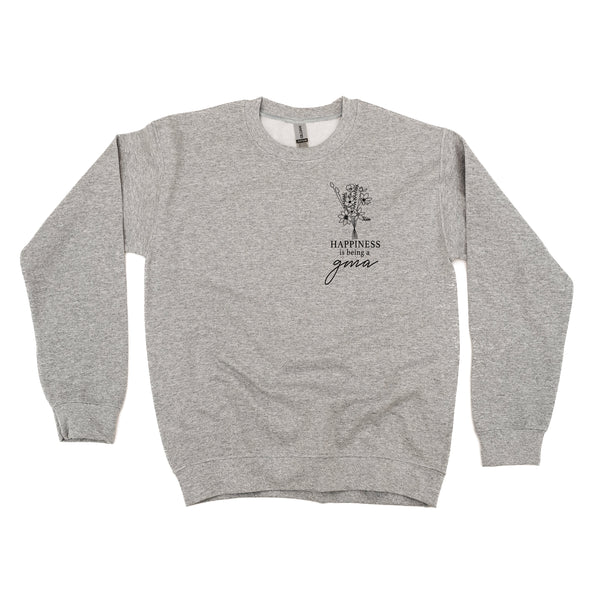 Bouquet Style - Happiness is Being a GMA - BASIC FLEECE CREWNECK