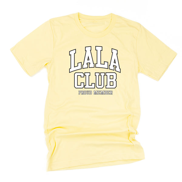Varsity Style - LALA Club - Proud Member - Unisex Tee
