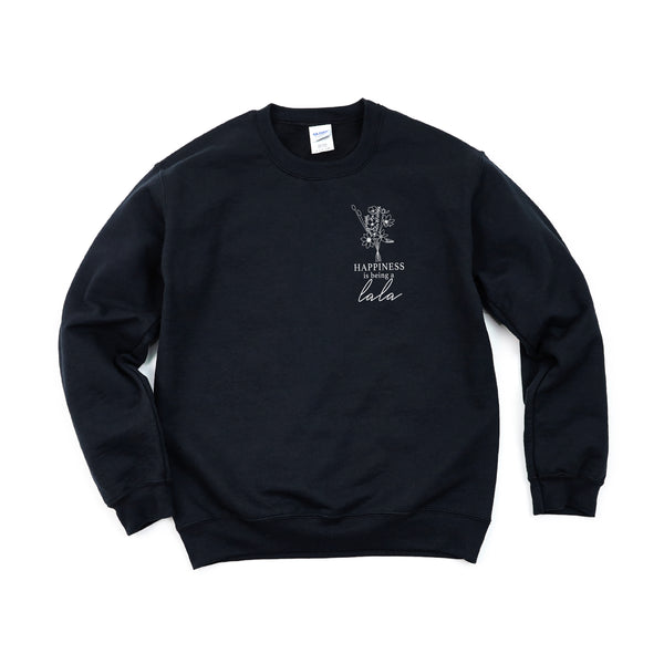 Bouquet Style - Happiness is Being a LALA - BASIC FLEECE CREWNECK