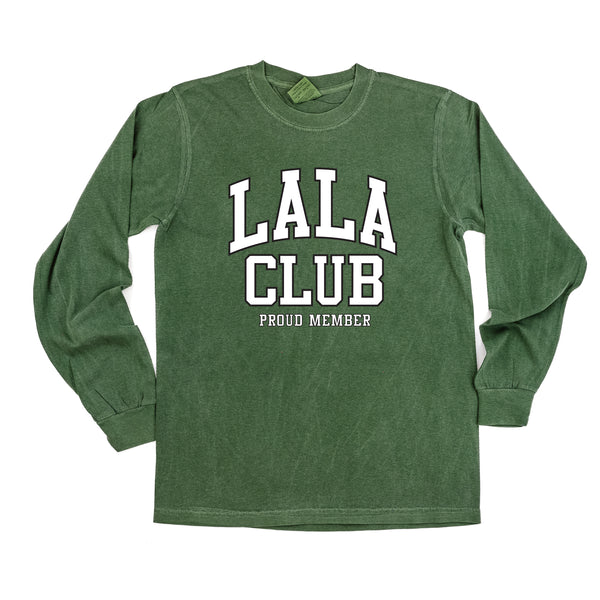 Varsity Style - LALA Club - Proud Member - LONG SLEEVE COMFORT COLORS TEE