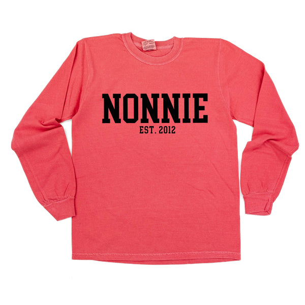 Nonnie - EST. (Select Your Year) - LONG SLEEVE COMFORT COLORS TEE