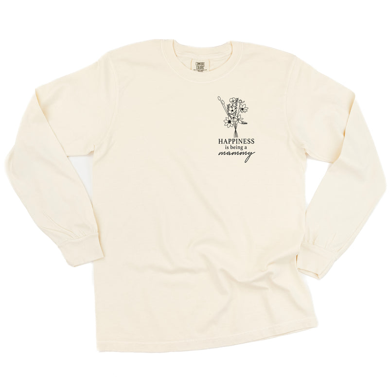 Bouquet Style - Happiness is Being a MAMMY - LONG SLEEVE COMFORT COLORS TEE