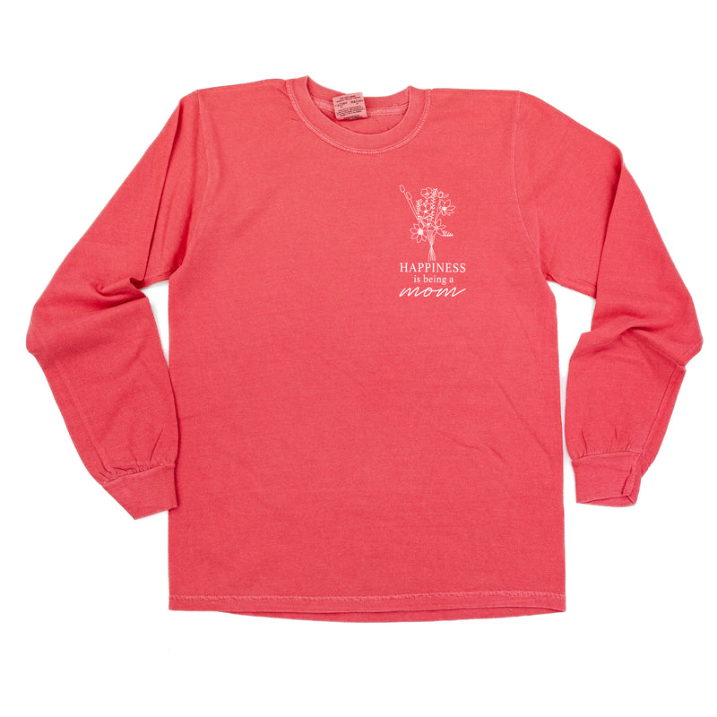 Bouquet Style - Happiness is Being a MOM - LONG SLEEVE COMFORT COLORS TEE