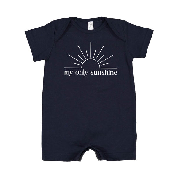 My Only Sunshine w/ Full Sun on Back - Short Sleeve / Shorts - One Piece Baby Romper
