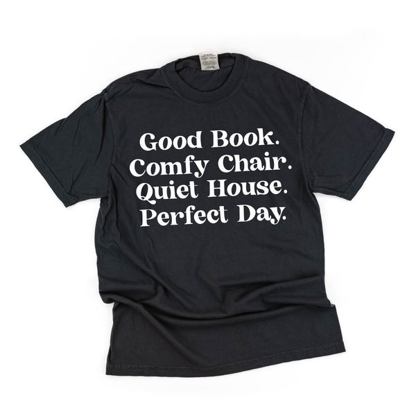 short_sleeve_comfort_colors_good_book_comfy_chair_quiet_house_perfect_day_little_mama_shirt_shop