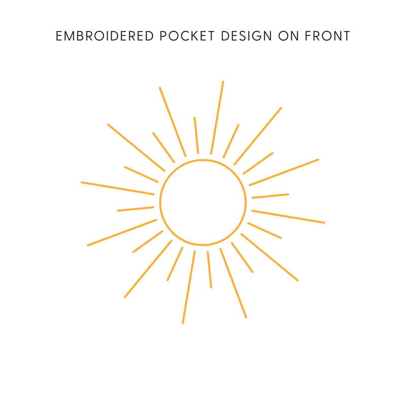 EMBROIDERED Pocket Sunshine on Front w/ Printed It's Not All Sunshine And Rainbows on Back - SHORT SLEEVE COMFORT COLORS TEE