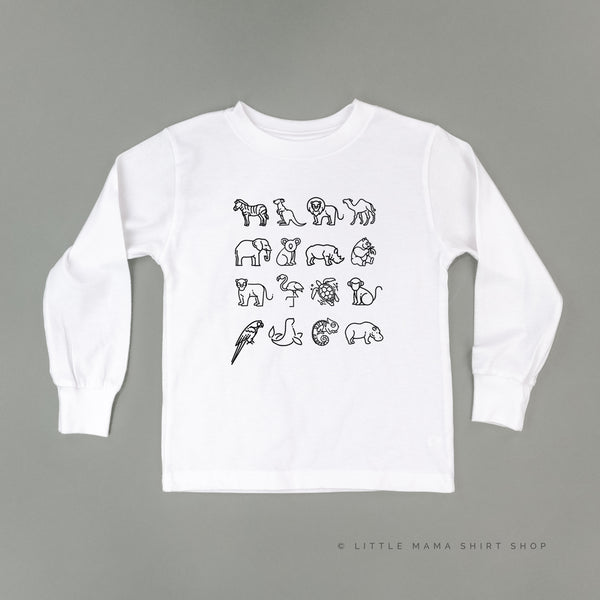 4x4 ZOO ANIMALS - Long Sleeve Child Shirt