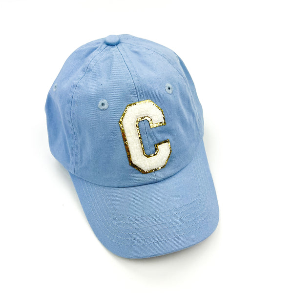 Limited Edition Varsity Initials - Light Blue w/ White - Child Baseball Cap