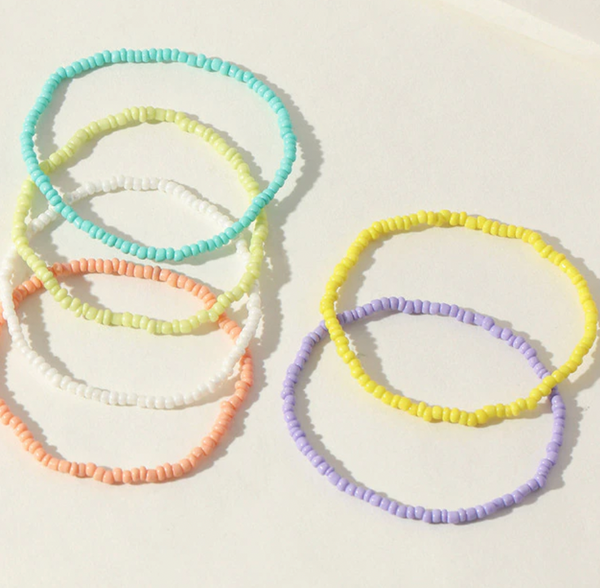 Beaded Anklets - 6 Pack