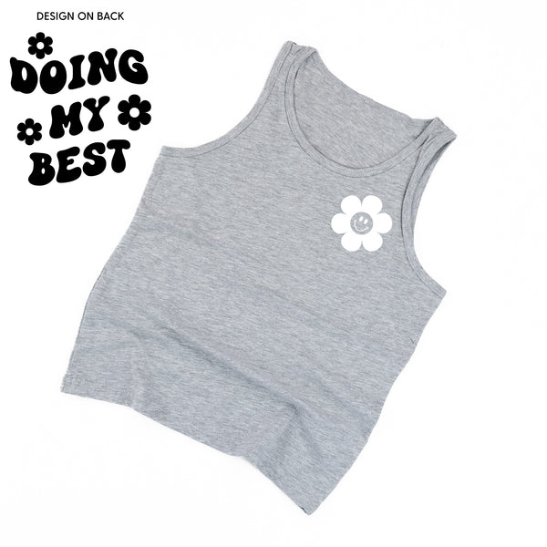 DOING MY BEST (w/ Simple Flower Smiley)  - YOUTH JERSEY TANK