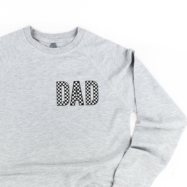 BLOCK FONT CHECKERS - DAD - Lightweight Pullover Sweater
