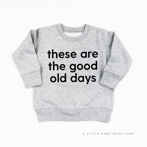These Are The Good Old Days - Design on Front - Child Sweater