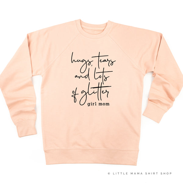 Hugs, Tears, And Lots of Glitter / Girl Mom - Lightweight Pullover Sweater