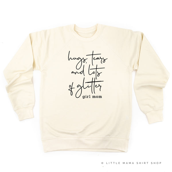 Hugs, Tears, And Lots of Glitter / Girl Mom - Lightweight Pullover Sweater