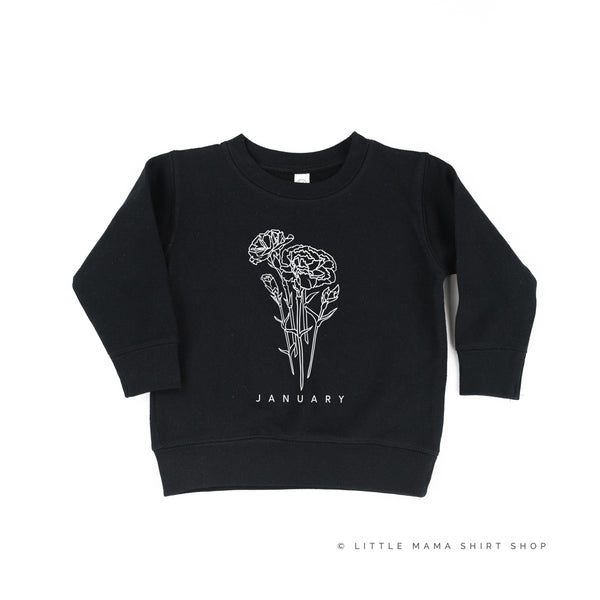 JANUARY BIRTH FLOWER - Carnation - Child Sweater