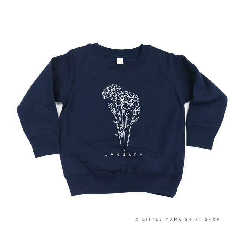 JANUARY BIRTH FLOWER - Carnation - Child Sweater