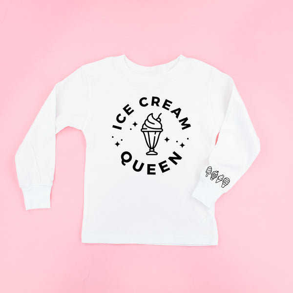 Ice Cream Queen - (Full Size) - Ice Cream Wrist Detail - Long Sleeve Child Shirt