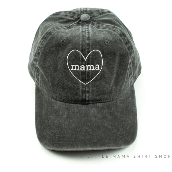 Mama ♥ (around) - Charcoal Baseball Cap