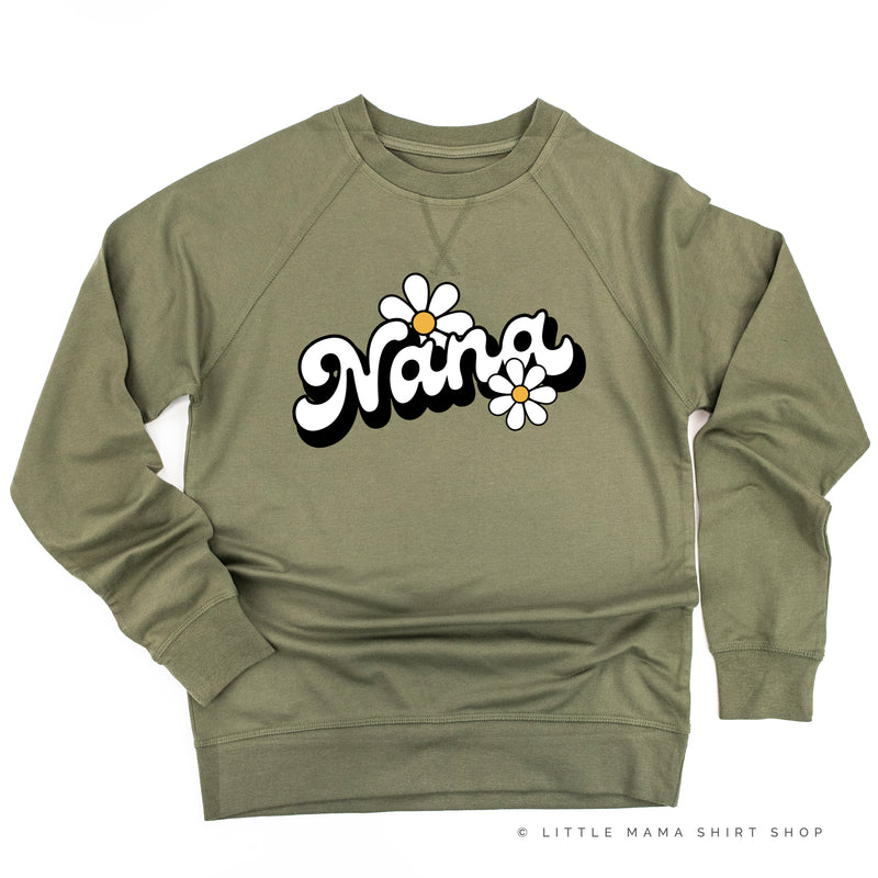 DAISY - NANA - w/ Full Daisy on Back - Lightweight Pullover Sweater
