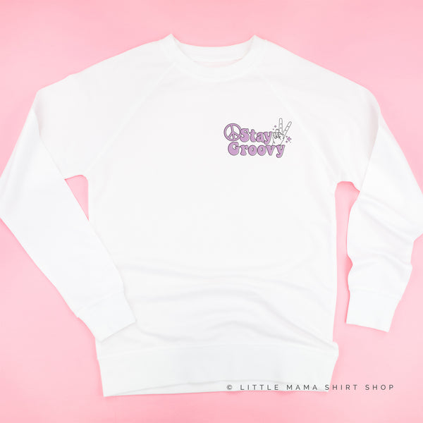 STAY GROOVY - Pocket Size Design - Lightweight Pullover Sweater