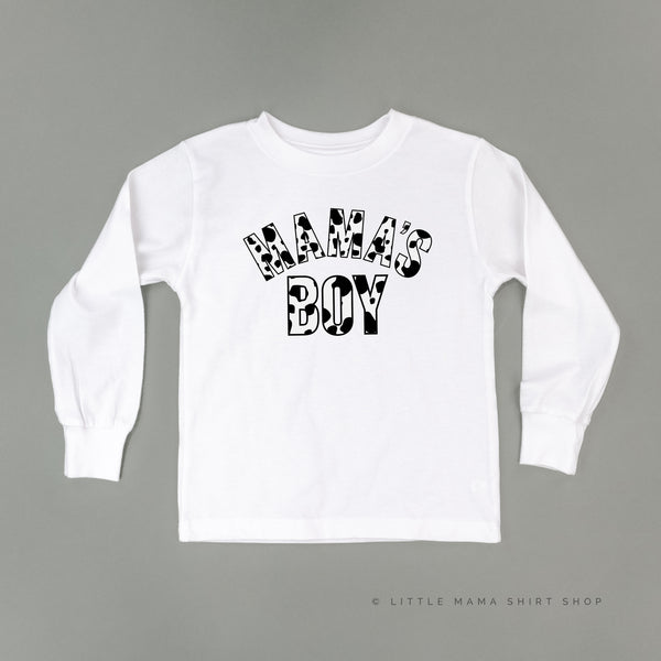 Cow Print - MAMA'S BOY - Long Sleeve Child Shirt