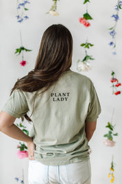 Plant Lady w/ Back Detail - Comfort Colors Tee Little Mama Shirt Shop