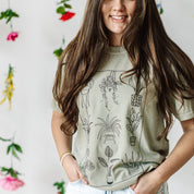 Plant Lady w/ Back Detail - Comfort Colors Tee Little Mama Shirt Shop