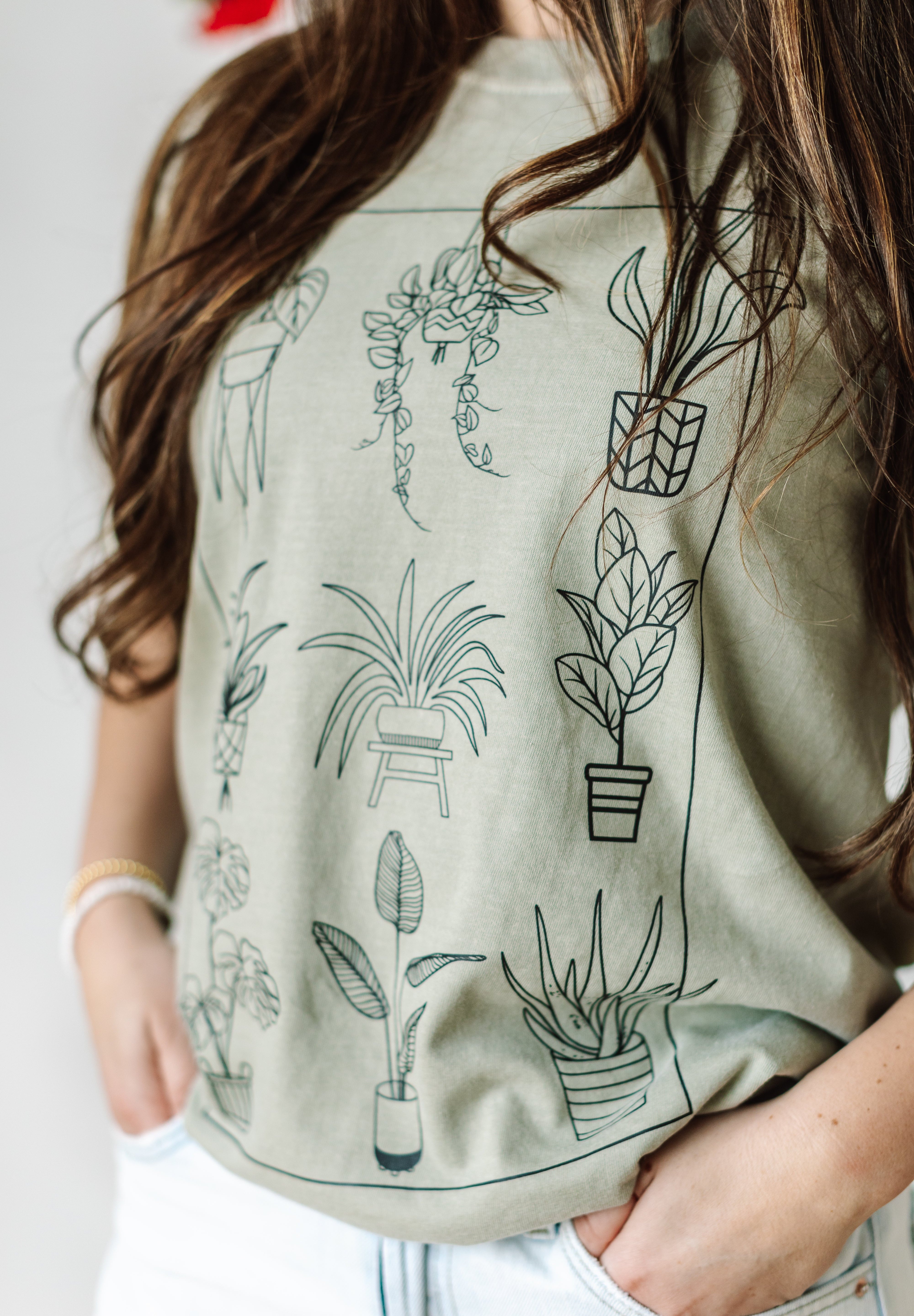 Plant Lady w/ Back Detail - Comfort Colors Tee Little Mama Shirt Shop