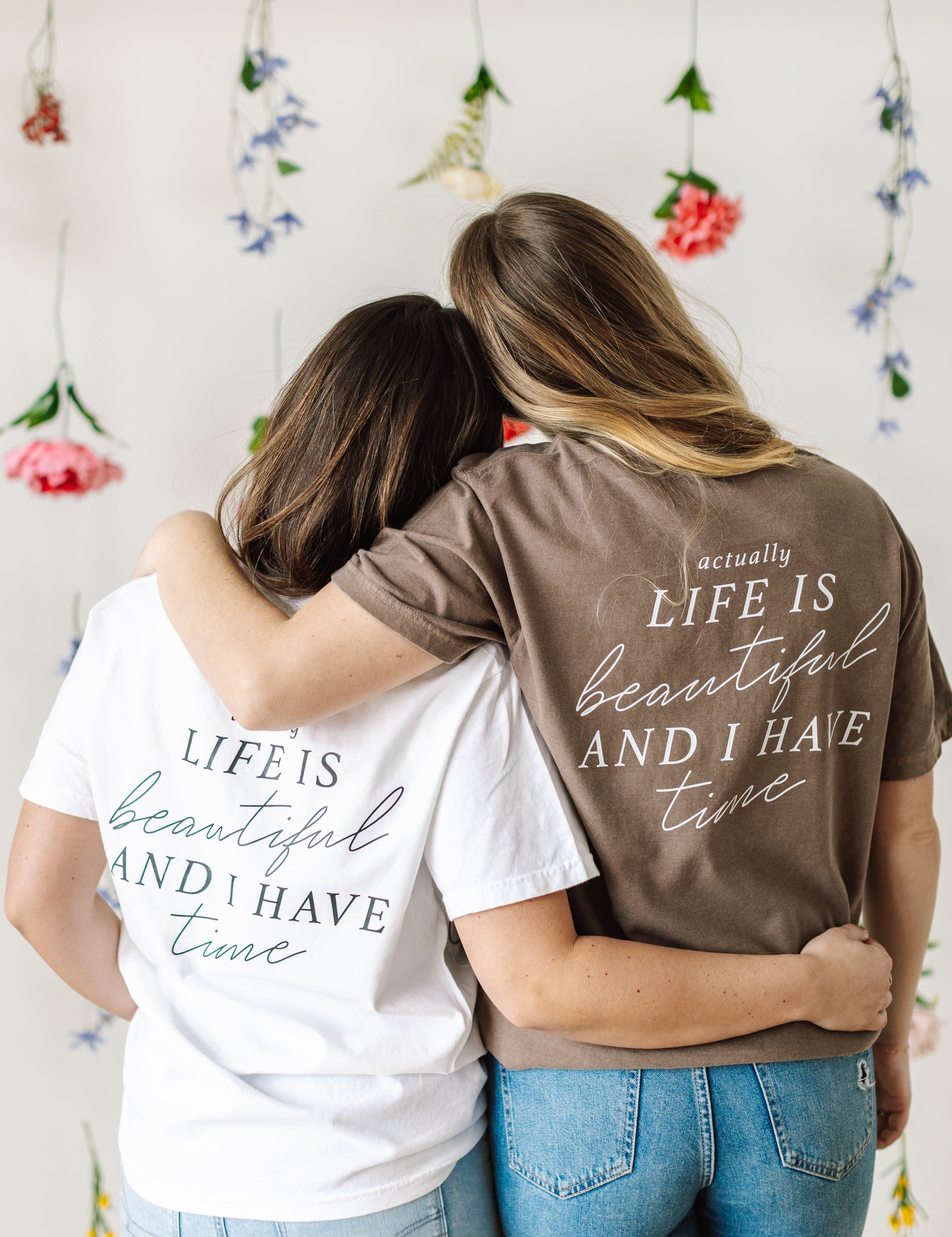  Actually Life is Beautiful and I Have Time (Back) - SHORT SLEEVE COMFORT COLORS TEE Little Mama Shirt Shop