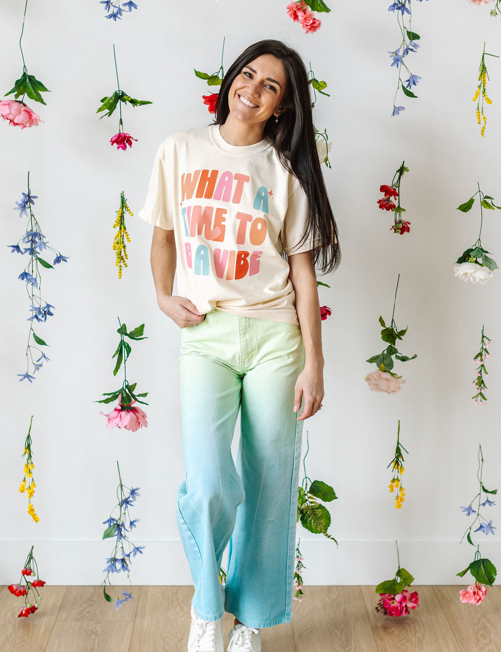 What a Time To Be a Vibe - SHORT SLEEVE COMFORT COLORS TEE Little Mama Shirt Shop