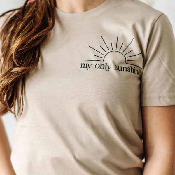 My Only Sunshine Pocket Design w/ Full Sun on Back - Unisex Tee