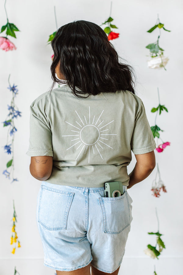 My Only Sunshine Pocket Design w/ Full Sun on Back - SHORT SLEEVE COMFORT COLORS TEE