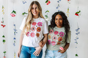 3x3 Spring Flowers - Comfort Colors Tee Little Mama Shirt Shop