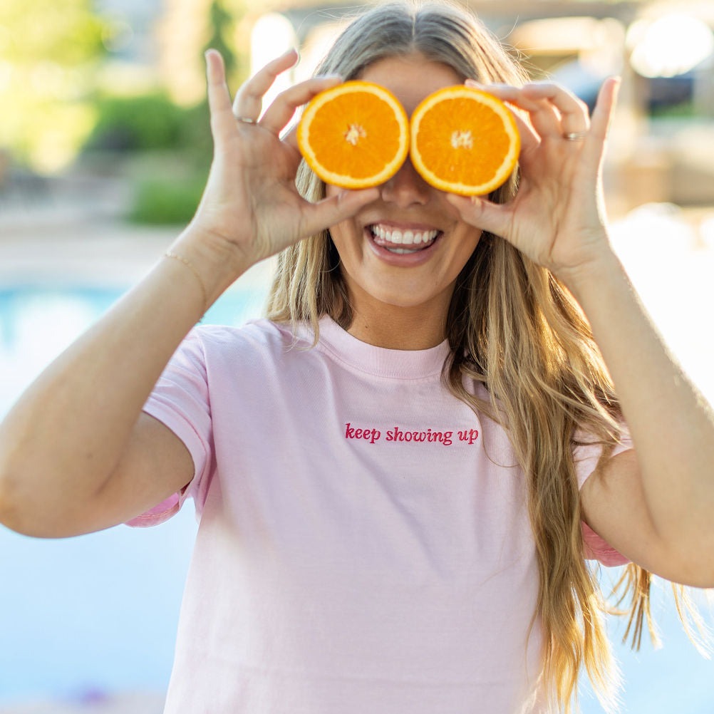  Printed You're Doing a Good Job (on back) - Soft Pink Comfort Colors Tee Little Mama Shirt Shop LLC