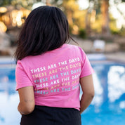 Embroidered Mama (pocket) / Printed These Are The Days x6 (on back) - Dragonfruit Pocket Tee Little Mama Shirt Shop LLC