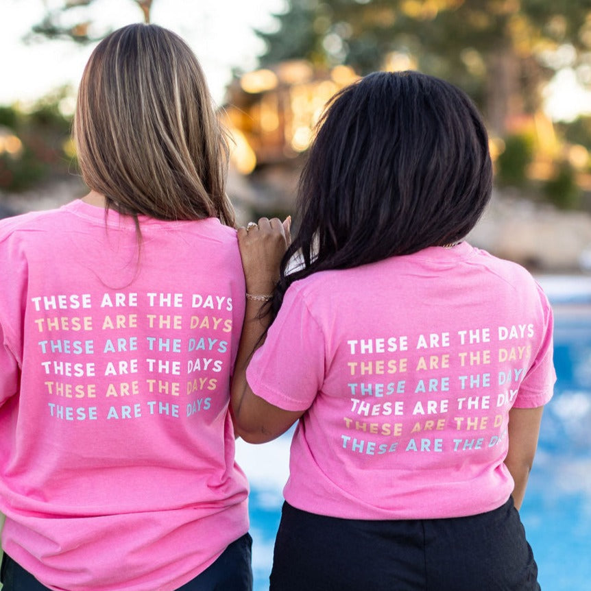 Printed These Are The Days x6 (on back) - Dragonfruit Pocket Tee Little Mama Shirt Shop LLC