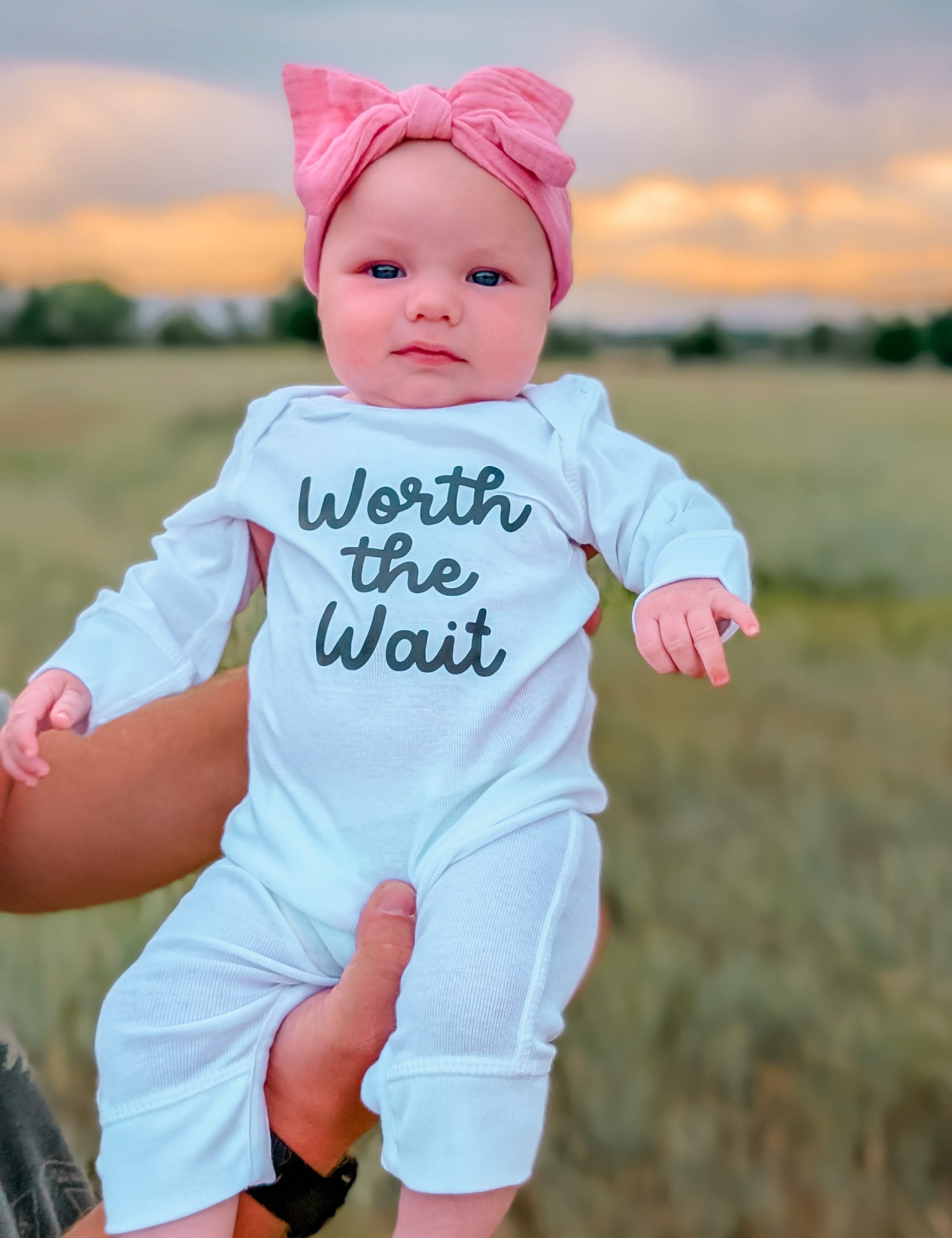 WORTH THE WAIT - One Piece Baby Sleeper Little Mama Shirt Shop