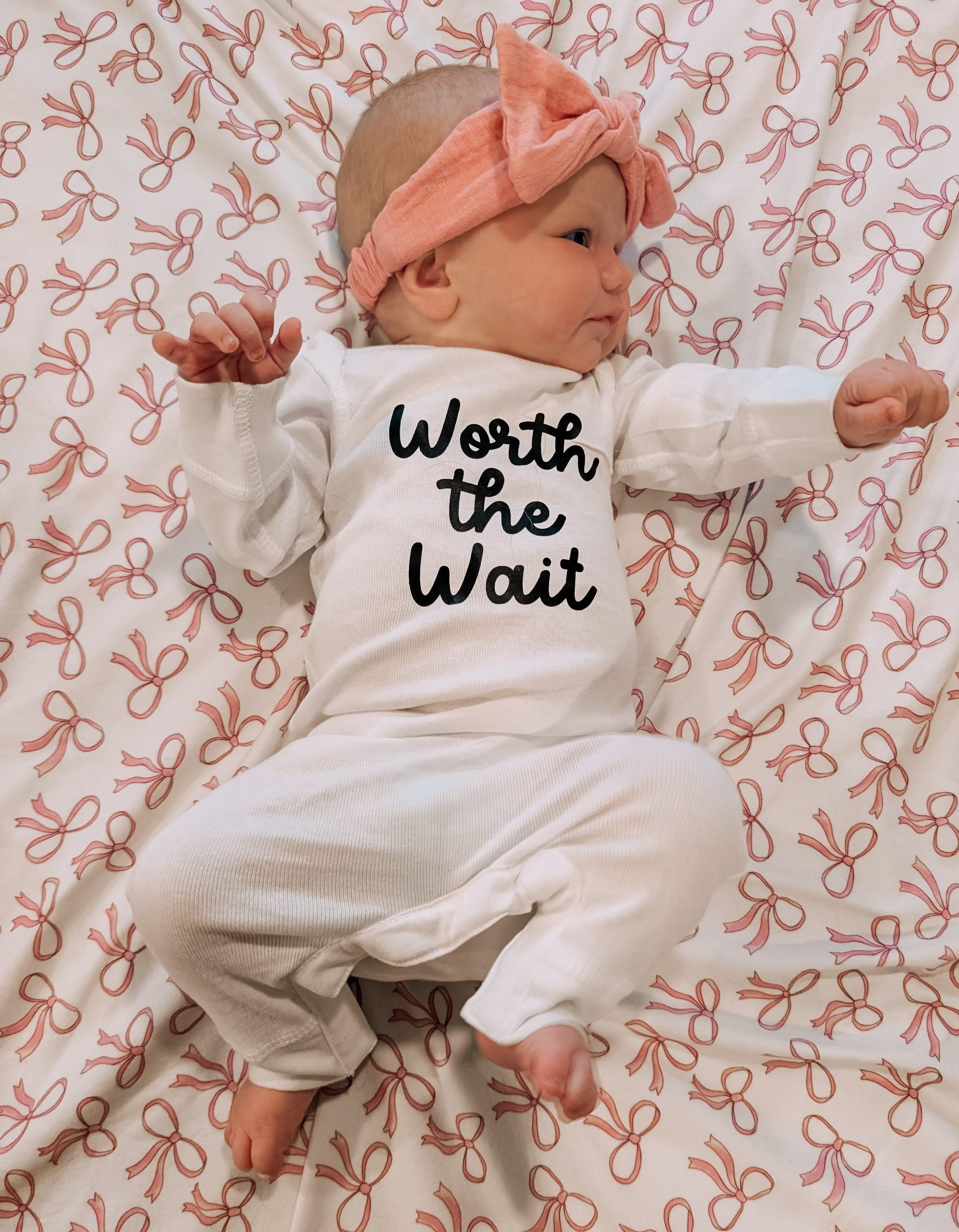 WORTH THE WAIT - One Piece Baby Sleeper Little Mama Shirt Shop